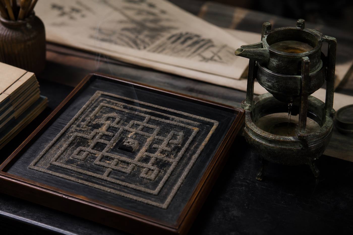 香篆计时与铜漏